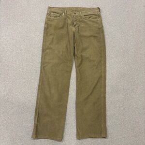 7 For All Mankind 'A' Pocket Relaxed Corduroy Jeans Women's Size 34x31 Tan Pants